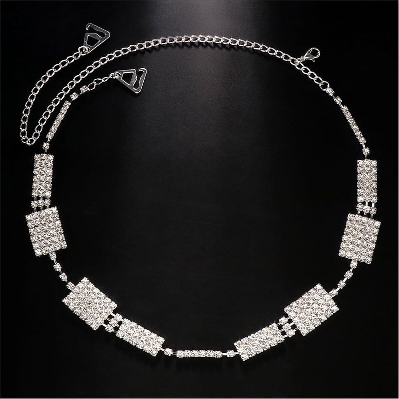 Rotaiboes 1Pair Luxury Rhinestone Adjustable Bra Shoulder Straps Crystal Underwear Chain Rhinestone Lingerie Strap Shoulder Bridal Wedding Dress Bra Shoulder Chain for Women Dress Accessories Jewelry - Image 2